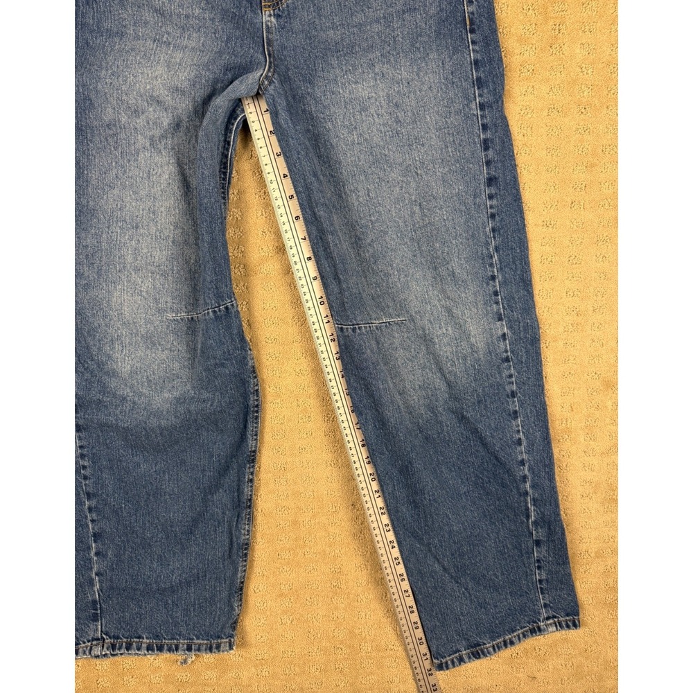 Women's BDG Urban Outfitters Barrel Distressed Size 31W (30x32) Blue Jeans #1381 - Picture 5 of 16